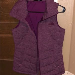 Purple north face vest